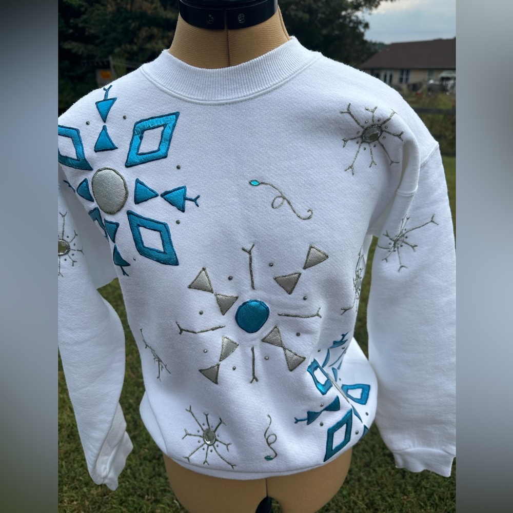 Sturdy Sweats by Lee sweatshirt. Vintage. Lee Jeans. Geometric design - Picture 6 of 11